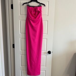 Elegant Pink Strapless Dress